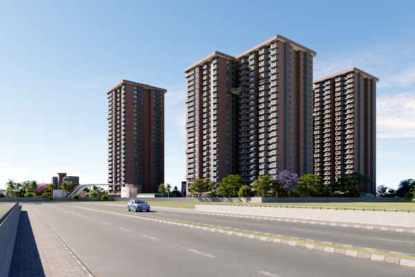 Aerial view of the Tru Aquapolis project site